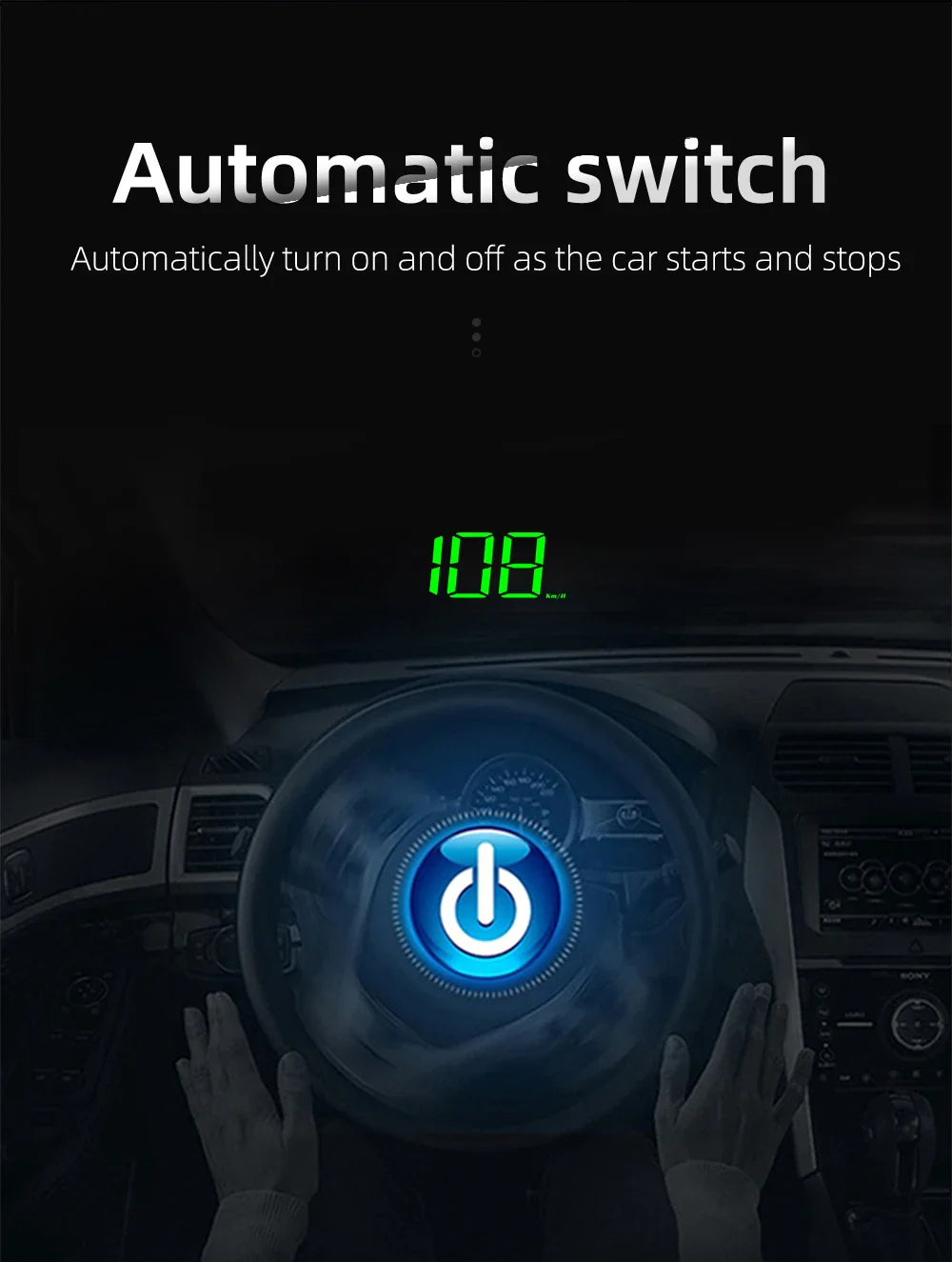 Car Head-Up Display M2 – HD GPS Speedometer, Digital Speed KMH Projector for All Cars, Auto Electronics Accessories