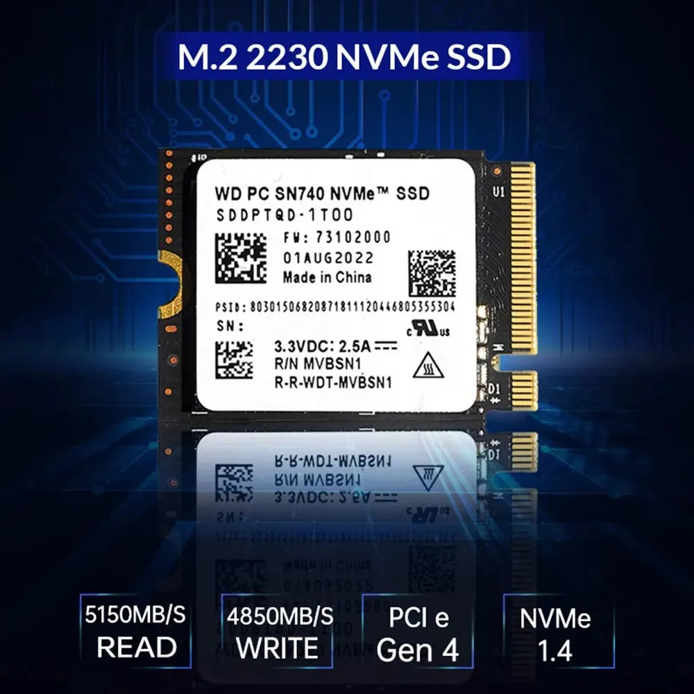 Western Digital WD SN740 2TB/1TB SSD – M.2 2230 Gen4 PCIe 4.0 NVMe Drive for Steam Deck & Microsoft Surface Pro X