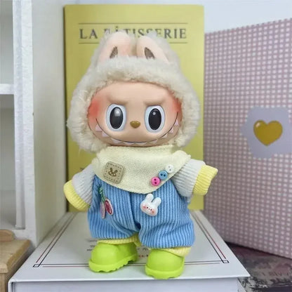 15-17cm Mini Labubu Doll Clothes — Idol V1 V2 Stylish Sports & Leisure Outfit Set | Doll Clothing Gift