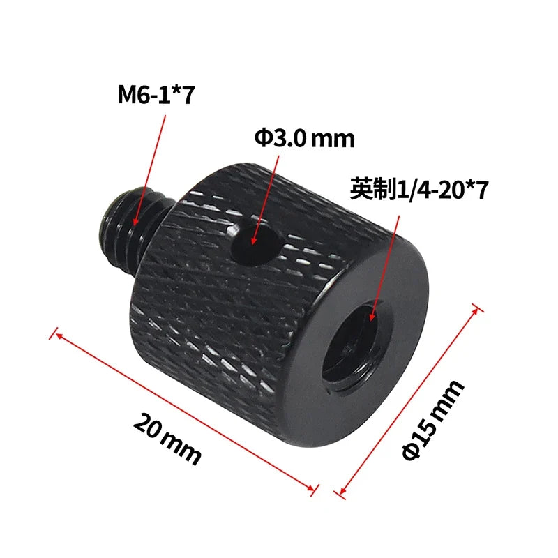 Reinforced Camera Screw Adapter - 1/4 to 3/8 Inch Male Female Thread Converter for Tripod Monopod Ball Head Light Bike Mount