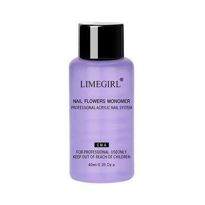 Limegirl Acrylic Nail Liquid Monomer - Large Capacity Nail Art DIY Crystal Powder Liquid for Professional Manicure