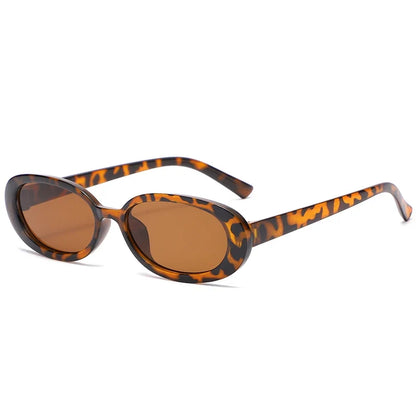 Small Frame Oval Anti-Light Glasses - Classic Plastic Decorative Eyewear for Hiking, Driving & Outdoor Travel