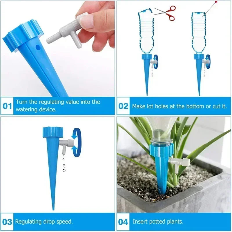Automatic Drip Irrigation System - Adjustable Self-Watering Device for Garden Plants & Greenhouse Use