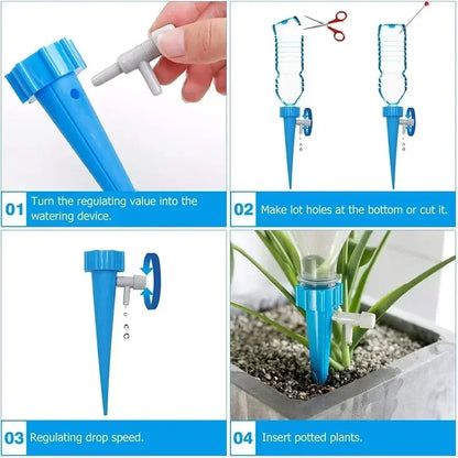 Automatic Drip Irrigation System - Adjustable Self-Watering Device for Garden Plants & Greenhouse Use