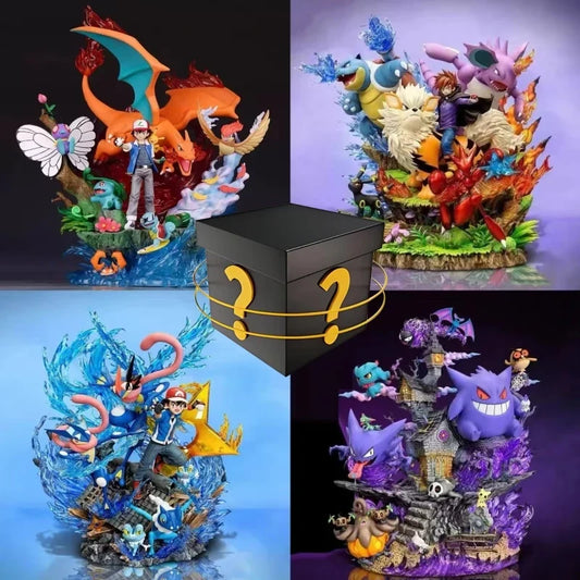 Pokémon Blind Box Figures - Random PVC Anime Collectible Toys Featuring Pikachu, Charizard, Mewtwo & Eevee Surprise Gifts for Fans