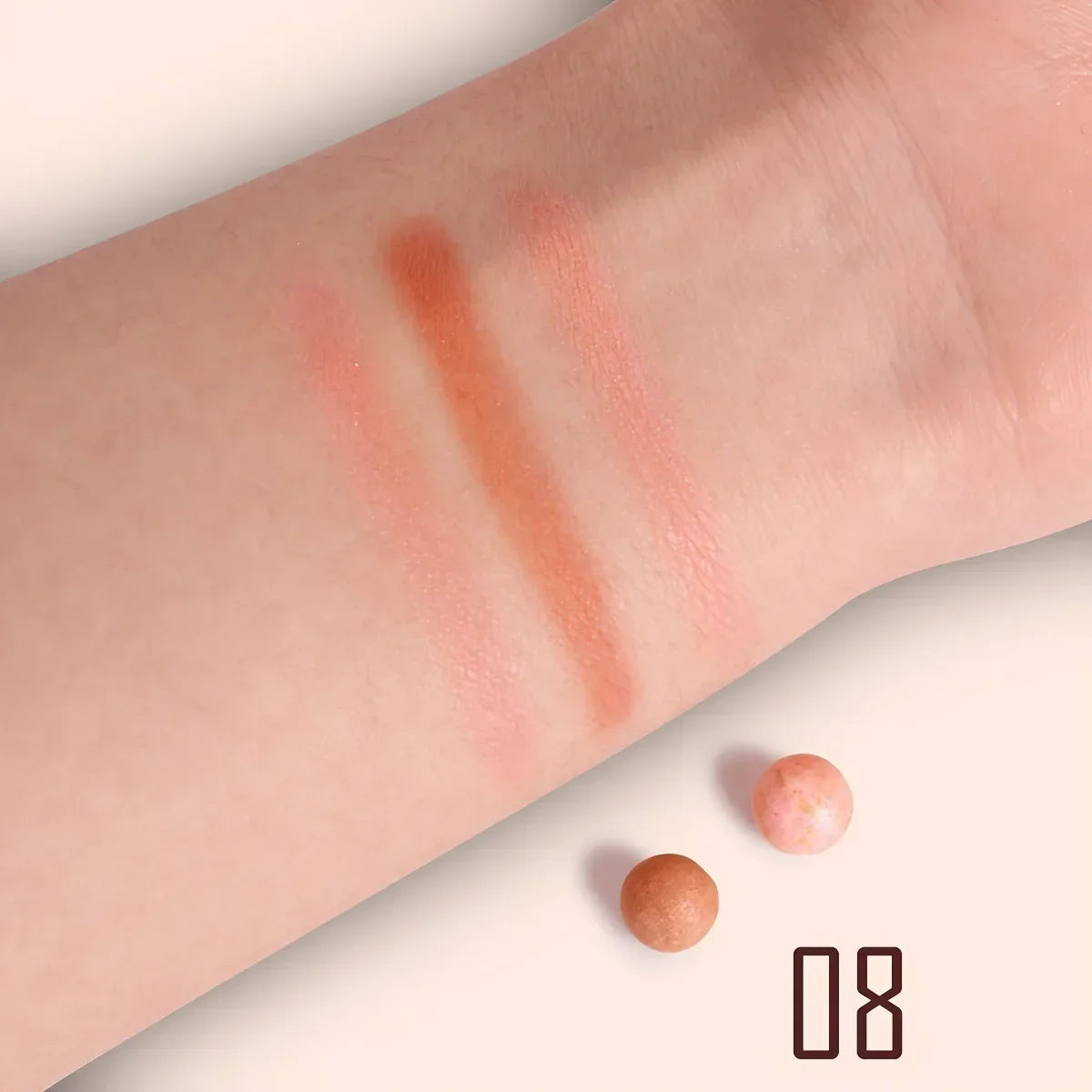 Roll-On Blush Makeup - Long Lasting Shimmer & Matte Finish with 3D Glossy Texture Brush