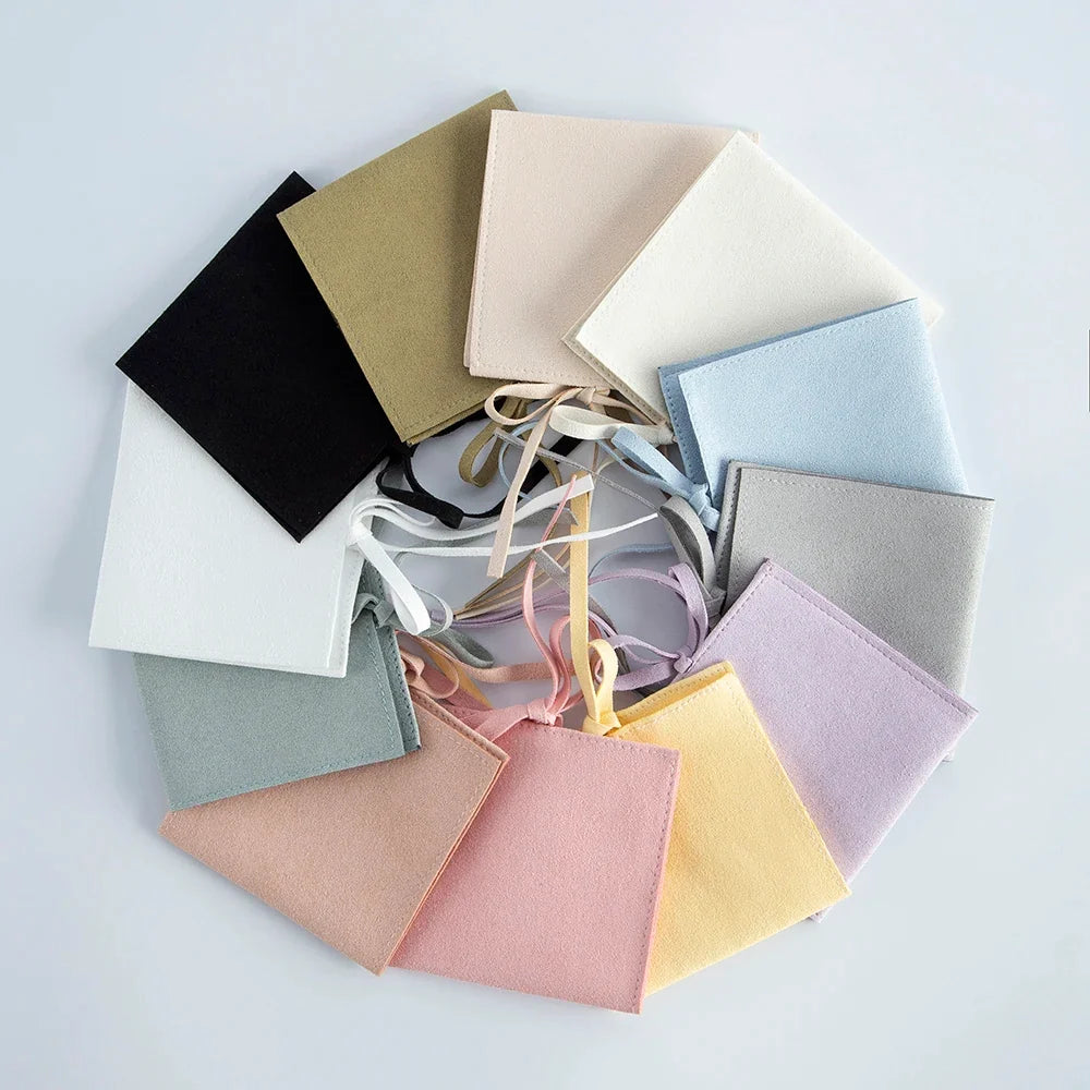 10PCS Velvet Jewelry Gift Pouches - Elegant Wedding Favor Bags & Microfiber Cosmetic Storage Bags