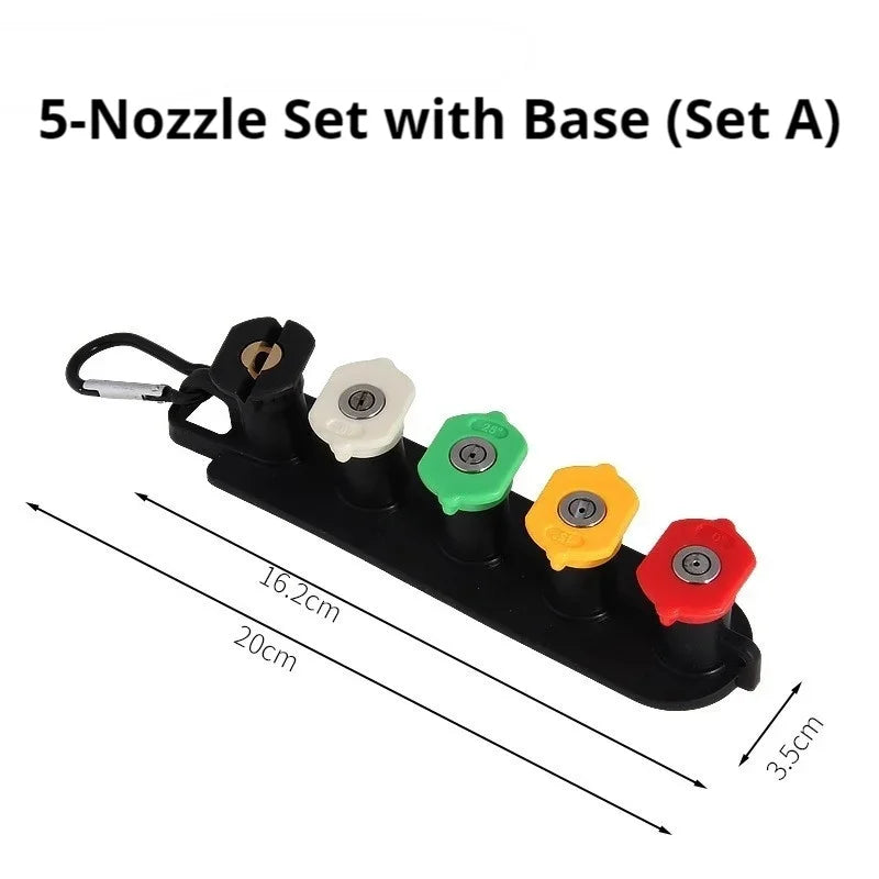 Pressure Washer Nozzle Set - 5/7Pcs Color-Coded 1/4" Quick Connect Spray Tips with Holder for Car & Home Cleaning