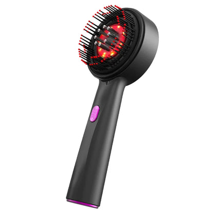 Electric Vibration Massage Comb – Red Light Therapy Scalp Brush with Hair Growth Massage & Anti Hair Loss Oil Applicator