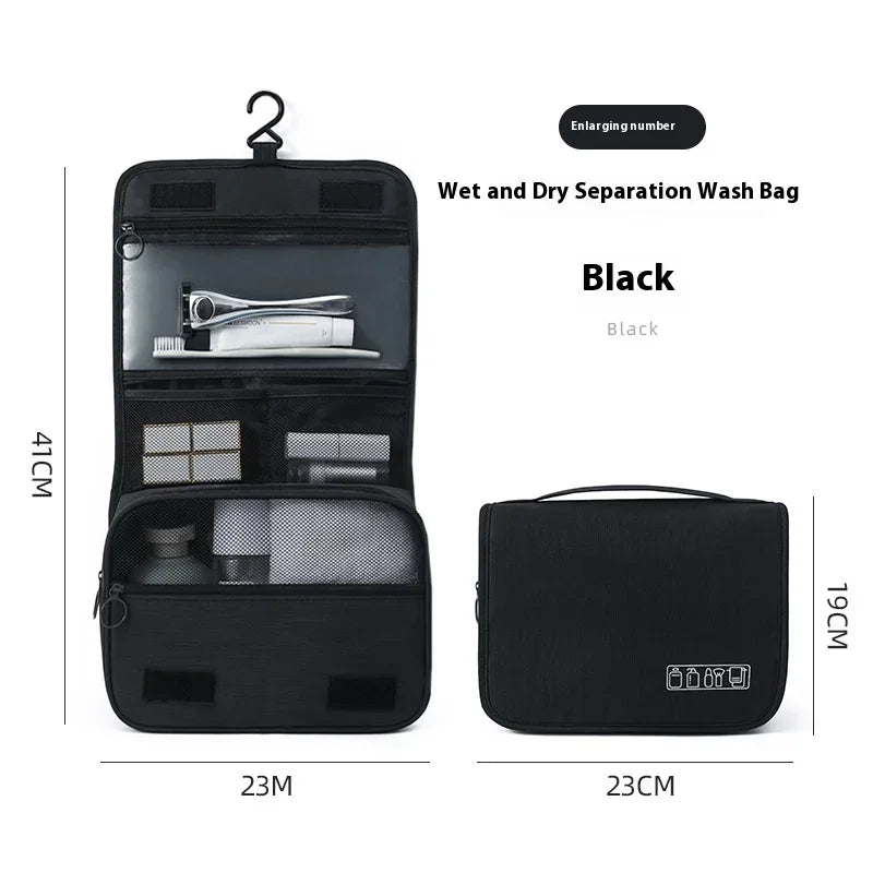 Foldable Toiletry Bag Organizer – Hanging Cosmetic & Makeup Case for Travel and Business