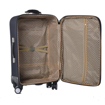 Ex Canvas Travel Suitcase – Trendy Fashionable Rolling Luggage with Combination Lock & 360° All-Direction Wheels for Business Travel