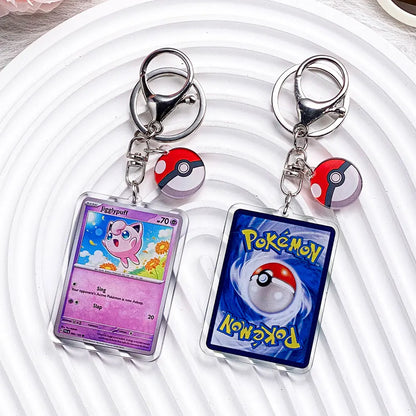 Pokemon Acrylic Keychain Charms - Pikachu Bulbasaur Jigglypuff Bag Pendant Backpack Accessories Gift