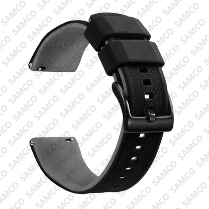 Premium Silicone Watch Band - Quick Release Rubber Replacement Strap for 18mm 20mm 22mm Watches