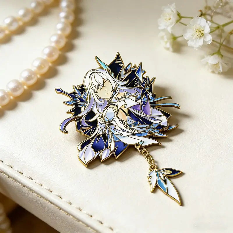 Genshin Impact Capitano Anime Brooch Pins - Cosplay Character Badges Backpack Accessories Fan Gift