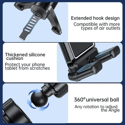 Universal Car Air Vent Tablet Holder - Adjustable Mount Stand for iPad 7"-12.9" Tablets and Phones