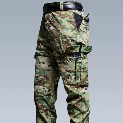 Water Resistant Tactical Work Pants - Multi Pocket Outdoor Military Style Casual Trousers for Men Spring Autumn