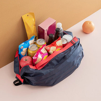 Foldable Storage Bag - Portable Large Capacity Travel & Shopping Bag with Handle