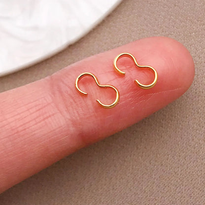 18K Copper-Plated Jewelry Clasps - 10/20pcs Thick Open Buckles for DIY Bracelet Making Accessories