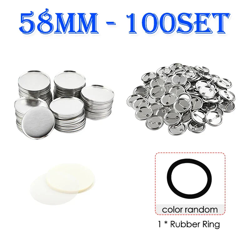 25/32/37/44/58/75mm Badge Maker Molds - DIY Button Press Machine, Interchangeable Die Mould for Round Badge Punching