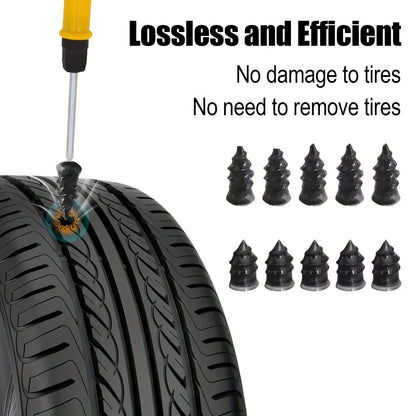 Car Repair Tool Kit – Emergency Tubeless Tire Repair, Glue & Garage Tool Set with Storage Bag