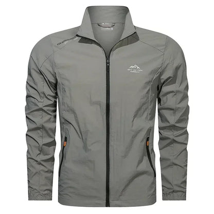 Men’s UPF100+ Summer Windbreaker - Lightweight UV Sun Protection Jacket with Zip Pockets for Outdoor Activities