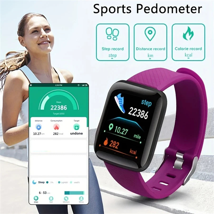 Smartwatch for Men & Women – Fitness Monitor, Message Alerts, Compatible with Xiaomi & Huawei, Perfect Birthday Gift