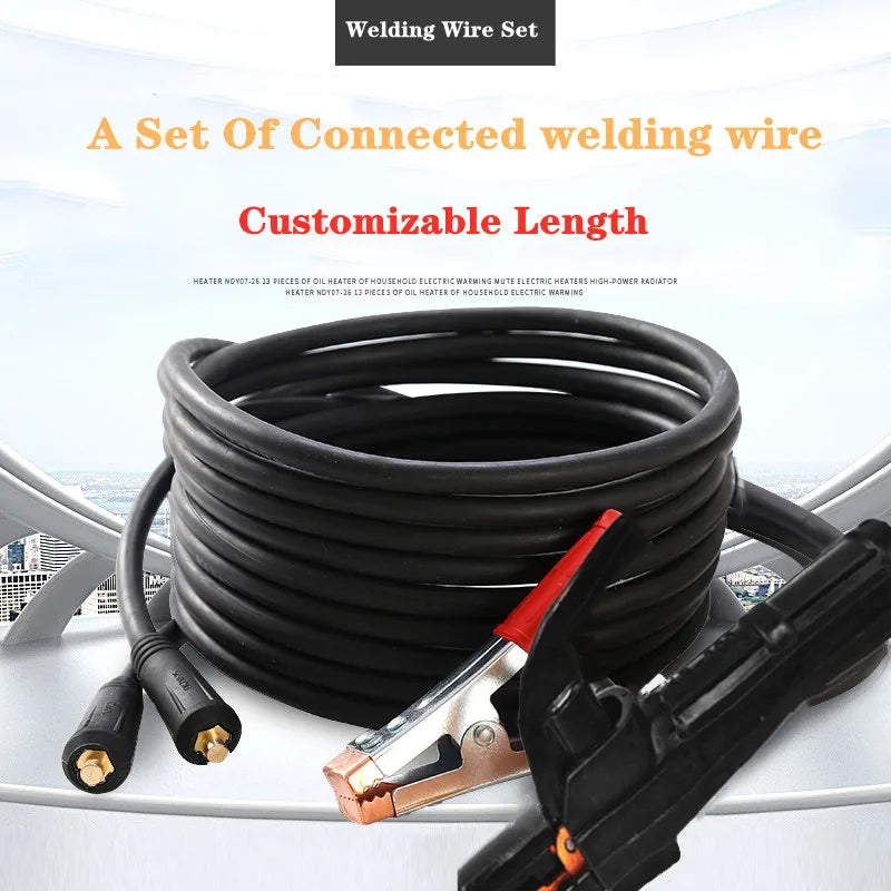 300A Welding Ground Clamp Set - MIG TIG ARC Electrode Holder with 5M & 3M Cables
