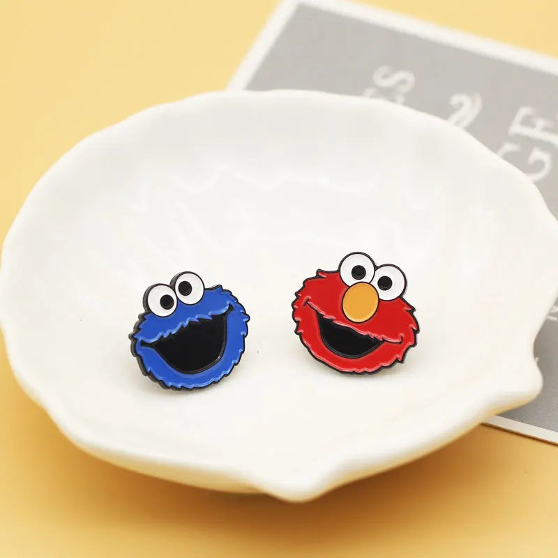5-Piece Cartoon Animal Enamel Pins - Cute Anime Lapel Badges for Clothing & Accessories