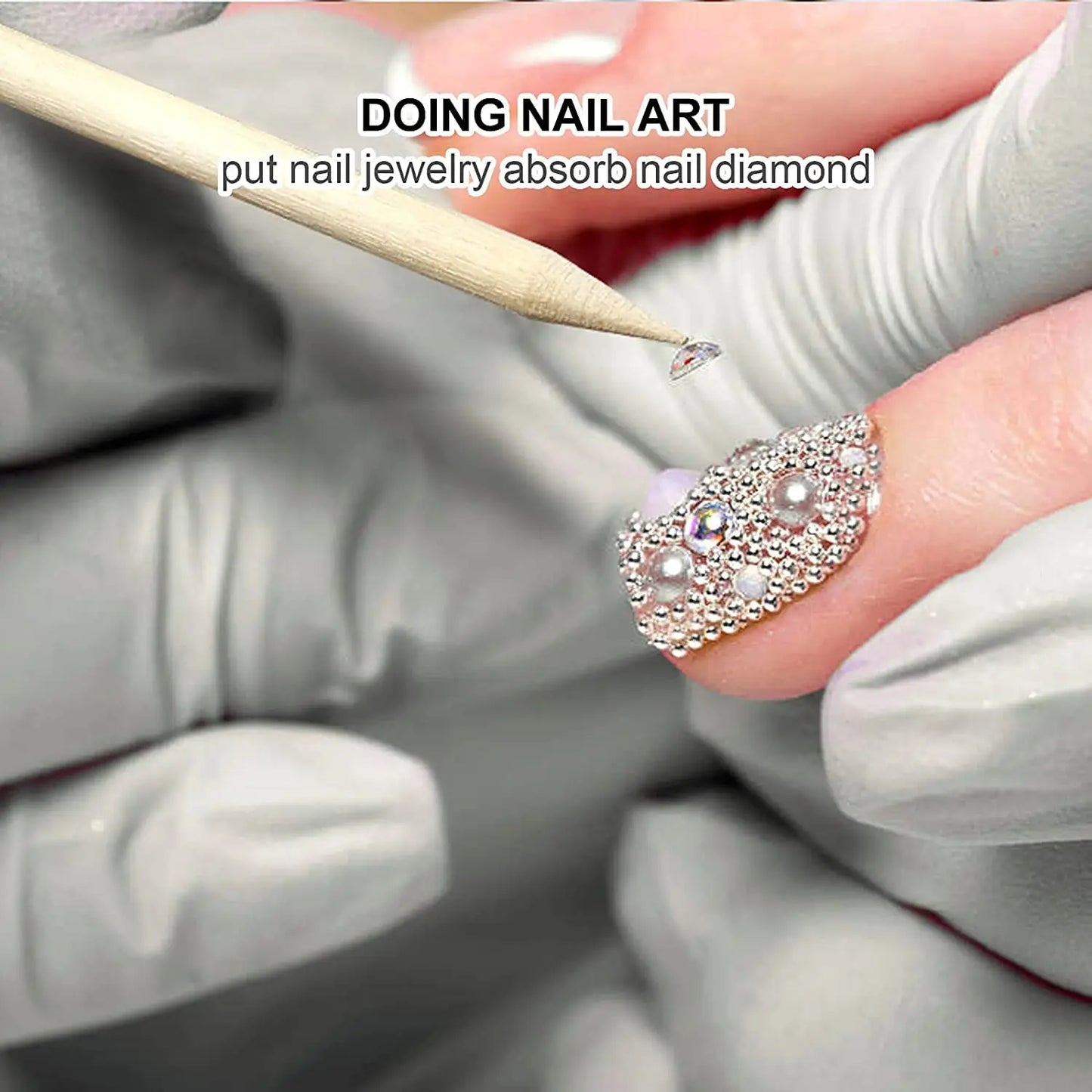 100/50PCS Orange Wood Nail Art Sticks - Cuticle Pusher, Rhinestone Remover & Manicure Pedicure Care Tools