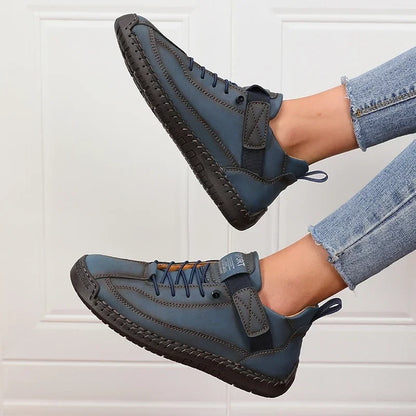 Women’s Mid-Calf Retro Boots - British Style Anti-Slip Workwear Loafers for Summer