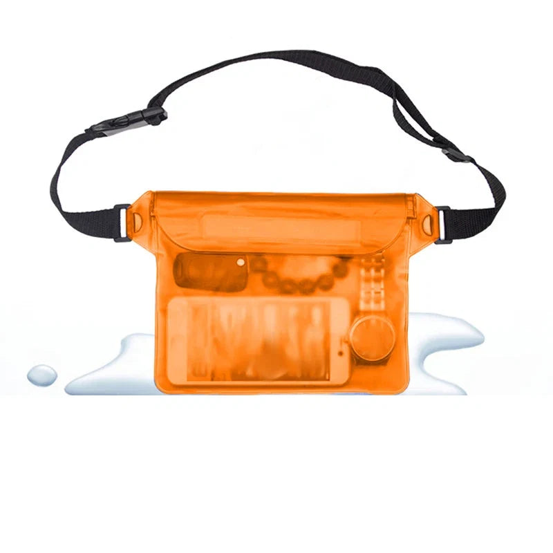 Waterproof Swimming Waist Bag - Sealed Dry Phone Case for Diving, Skiing, Boating, Beach & Water Sports