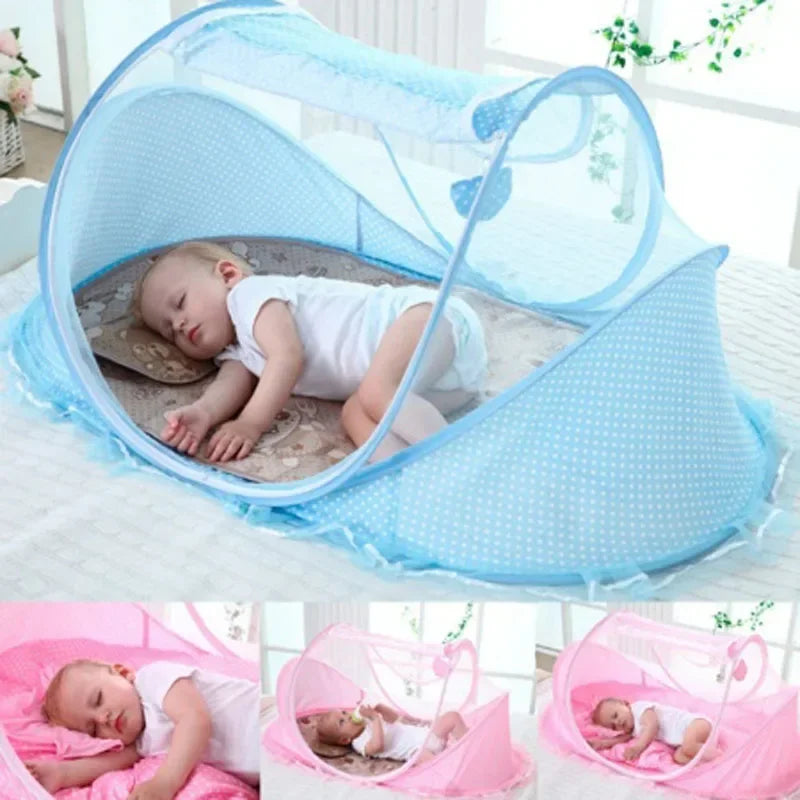 Portable Baby Mosquito Net Bed - Foldable Newborn Travel Sleep Tent for Infants 0-3 Years