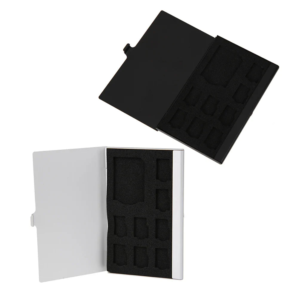 9-in-1 Portable Memory Card Case – Aluminum SD & Micro SD Card Holder with 1SD + 8TF Storage, Protector Box