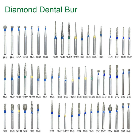 5pcs FG Dia 1.6mm Dental Drills – High-Speed Handpiece Diamond Burs for Teeth Whitening