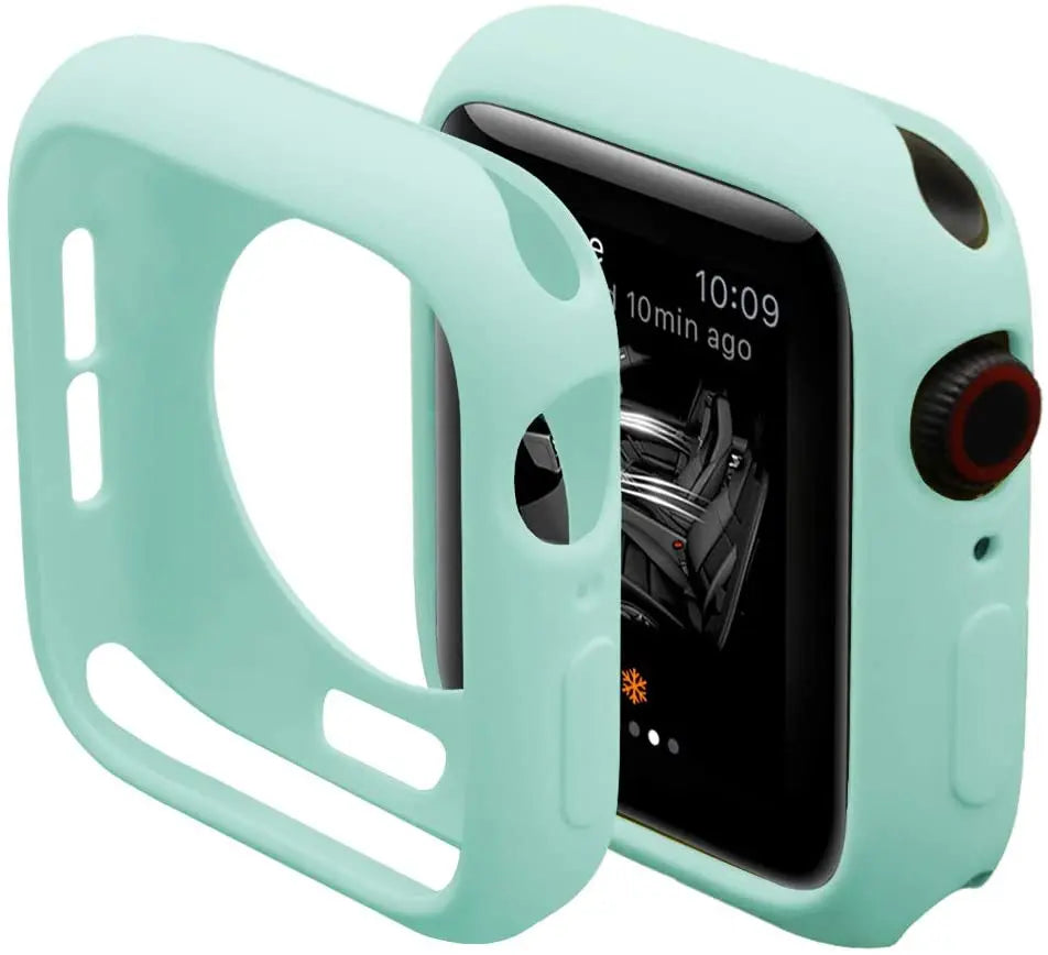 Apple Watch Silicone Case Cover - Soft Bumper Protective Accessory for Ultra 49mm Series 9 8 7 SE 6 5 45mm 41mm 44mm 40mm
