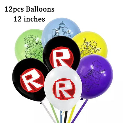 Hot Roblox Theme Party Tablecloth – 108×180cm Disposable Birthday Party Supplies for Boys, Party Decorations & Tableware
