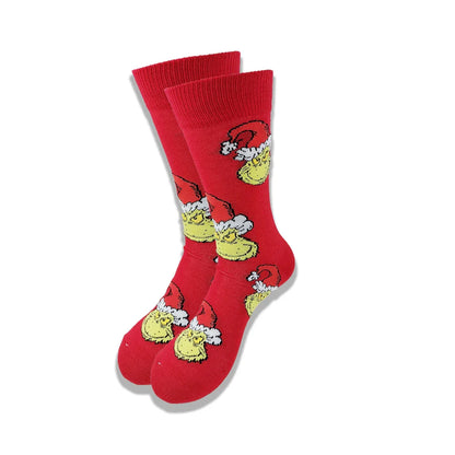 Men's Cartoon Character Crew Socks - Fun Novelty Cotton Casual Socks