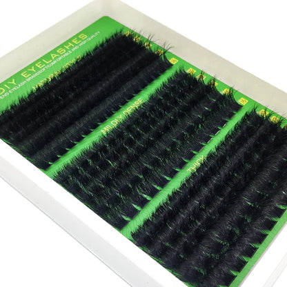Fluffy Mink Eyelash Extensions - Handmade 5D to 200D Natural Curl Lash Clusters for Beauty Makeup Style