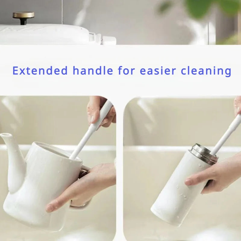 Foldable 360° Silicone Bottle & Cup Cleaning Brush – Long Handle Reusable Multi-Purpose Kitchen Cleaning Tool
