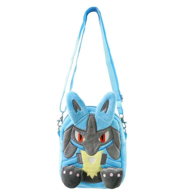 Pokemon Plush Backpack – Pikachu, Gengar, Mimikyu, Snorlax, Rowlet, Psyduck, Lucario, Charmander Anime Shoulder Bag & Doll Toy