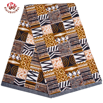 African Ankara Kente Wax Fabric - 3/6 Yard 100% Polyester Party Dress Print FP6640