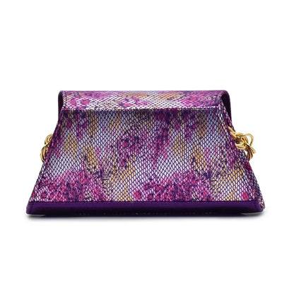 Women’s Purple Italian Shoe & Bag Set - Elegant Heeled Party & Wedding Accessories