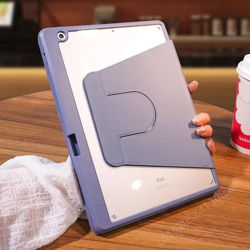 360° Rotating iPad Case – Protective Cover for iPad 10.2, 10th Gen, Pro 12.9/13, Air 11, 9.7 Inch