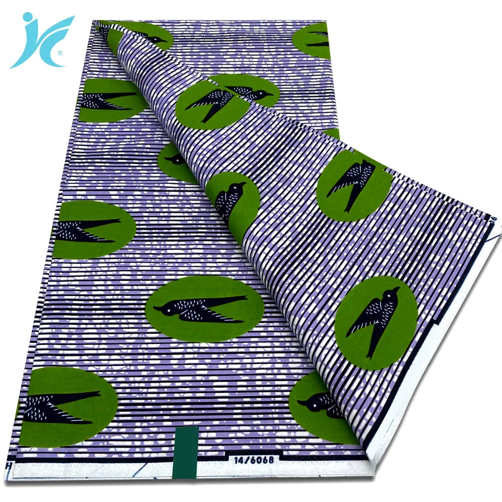 Classic African Wax Fabric - 100% Cotton Soft Ankara Pagne for Women's Dresses