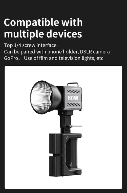 LED Fill Light Handheld COB Photography Light - Dual Color, Gentle Light for Outdoor Shooting, YouTube, TikTok, Vlog with Remote Rocker