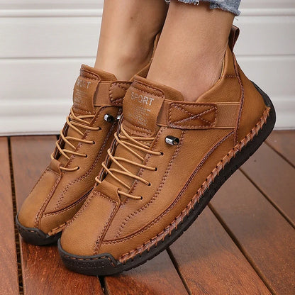 Women’s Mid-Calf Retro Boots - British Style Anti-Slip Workwear Loafers for Summer