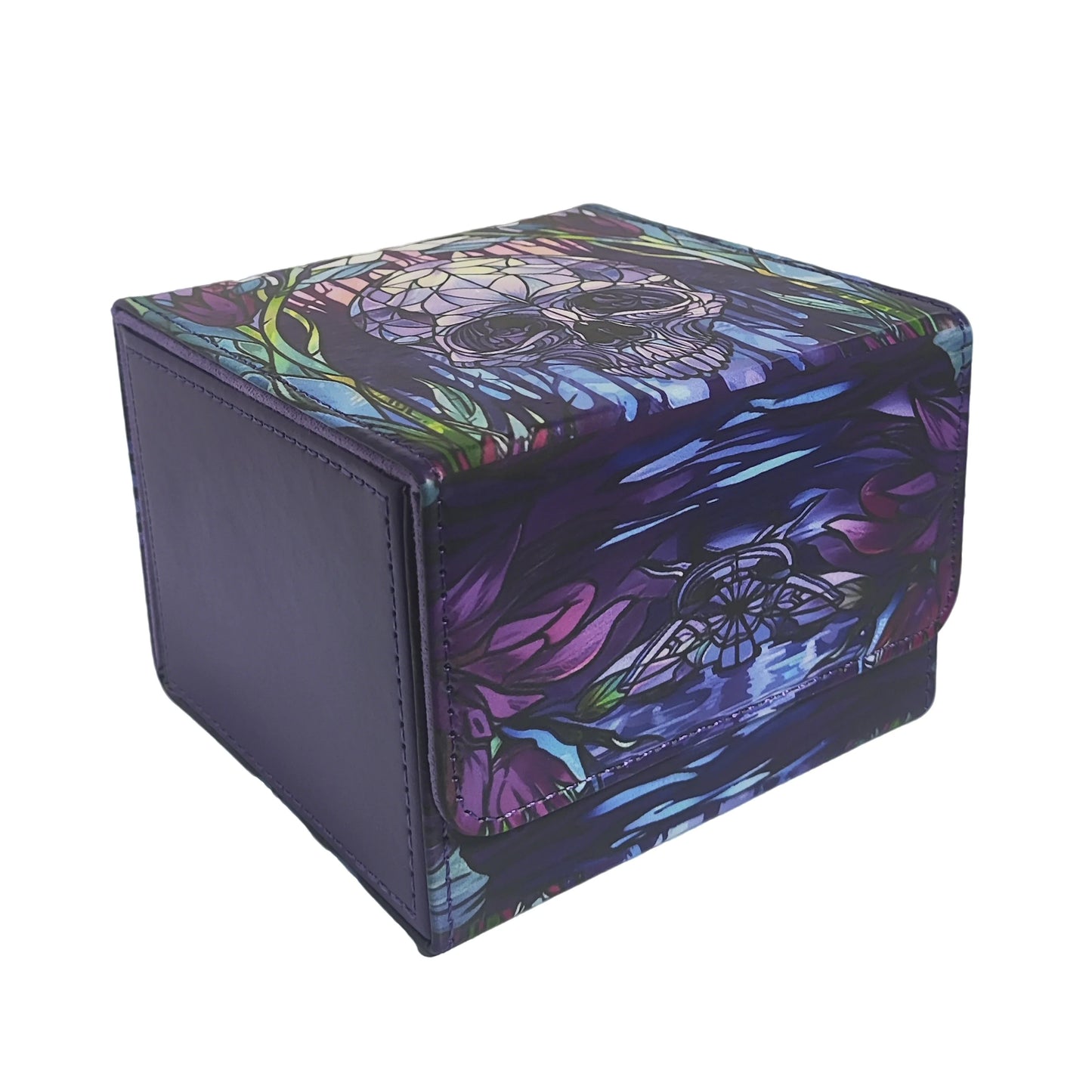 PU Leather Card Storage Box - 140+ Card Deck Holder Case for Game Card Collection & Organization