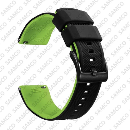 Premium Silicone Watch Band - Quick Release Rubber Replacement Strap for 18mm 20mm 22mm Watches