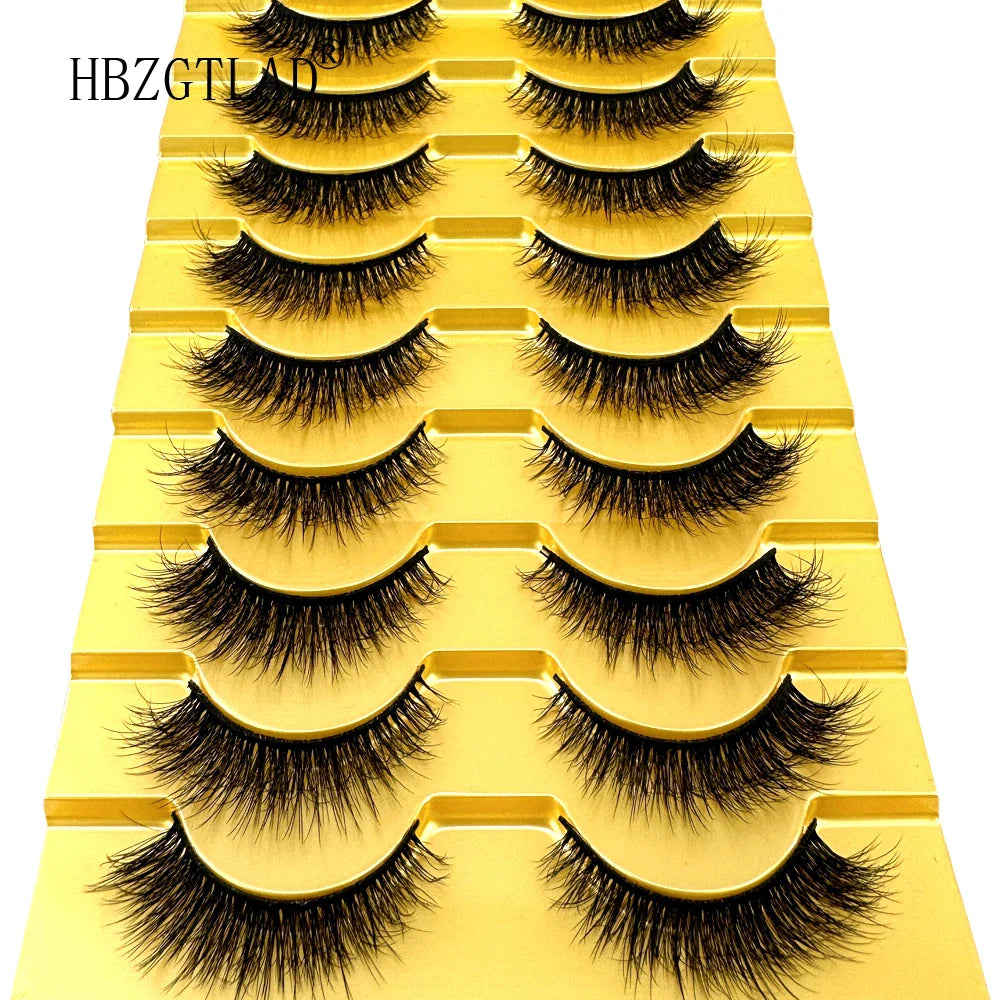 38 Styles 10 Pairs 3D Mink False Eyelashes – Natural Short & Long Fake Lashes Makeup Extension Kit