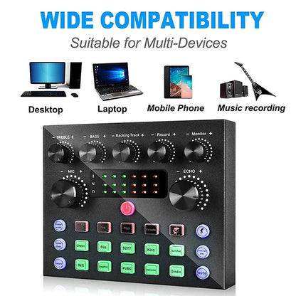 Podcast Equipment Kit - Voice Changer Mixer with BM800 Microphone for Recording, Live Streaming & Broadcasting